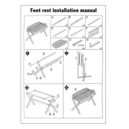 Coffee  Plush Foldable Bamboo Footstool  Soft Portable Ottoman For Living Room, Bedroom - thumbnail 2