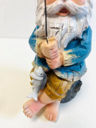 My Square Mile Garden Gnome Fishing Ornament, Resin Outdoor Sculpture, 20Cm Height, Weather Resistant - thumbnail 3