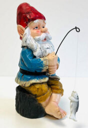 My Square Mile Garden Gnome Fishing Ornament, Resin Outdoor Sculpture, 20Cm Height, Weather Resistant - thumbnail 2
