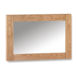 Julian Bowen Marlborough Oak Wall Mirror, Wood Frame, Rectangular, Wall Mounted, Horizontal Or Veritcal, 70 X 100 X 2Cm - thumbnail 2