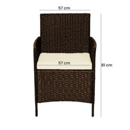 Alivio 4- Piece Rattan Garden Set, Pe Rattan Garden Furniture Set With Coffee Table, Anti-Uv Cushions For Indoor Outdoor (Brown) - thumbnail 8