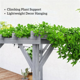 Outsunny 3 X 3 M Wooden Pergola Kit, Garden Gazebo Shelter, Grey - thumbnail 8