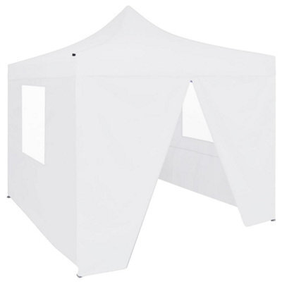 Berkfield Professional Folding Party Tent With 4 Sidewalls 3X3 M Steel White - image 1