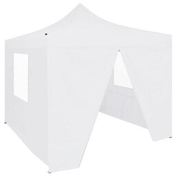 Berkfield Professional Folding Party Tent With 4 Sidewalls 3X3 M Steel White - thumbnail 1