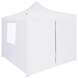 Berkfield Professional Folding Party Tent With 4 Sidewalls 3X3 M Steel White - thumbnail 2