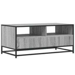 Berkfield Coffee Table Grey Sonoma 100X50X45 Cm Engineered Wood And Metal - thumbnail 7