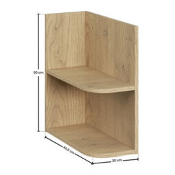Heze Furniture Dalia Bathroom Cabinet Vanity Unit 100Cm With  Basin In Cashmere & Cremona Oak - thumbnail 8
