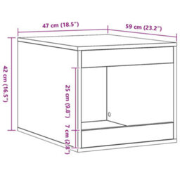 Walplus Artisian Oak Cat Litter Box Enclosure 47X59X42 Cm Engineered Wood - thumbnail 9