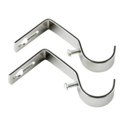 A.unique Home Twisted Metal Extendable Curtain Pole With Rings And Fittings (25/28mm) - Brushed Steel , 70Cm - 120Cm  Approx - thumbnail 7