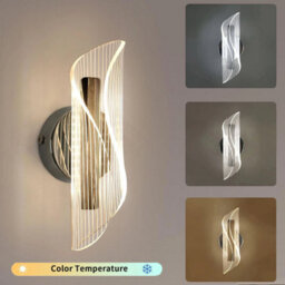 12W Dimmable Indoor Wall Light, Led Modern Led Wall Lamp Sconce Three Color For Living Room, Bedroom, Corridor, Stairs, Pathway