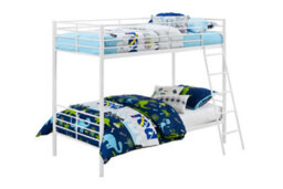 Dorel Home Bunk Bed Convertible Metal White, Single - thumbnail 2