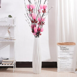 Living And Home White European Ceramic Sim Tall Vase Table Flower Stand Art Decoration 45Cm (H) - thumbnail 1