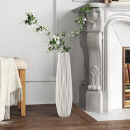 Living And Home White European Ceramic Sim Tall Vase Table Flower Stand Art Decoration 45Cm (H) - thumbnail 3