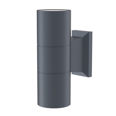 Luminosa Lighting Luminosa Bowery Outdoor Up Down Wall Lamp Grey Ip54 2Xgu10 - image 1