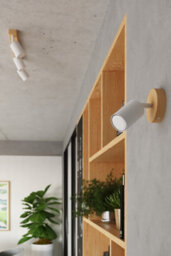 Luminosa Lighting Luminosa Verdo Modern Ceiling Spotlight Bar Wood, White 4X Gu10 - thumbnail 9