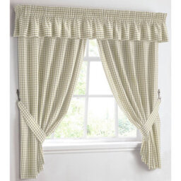 Kitchen Kit Kitchen Trends Cream Gingham Check Kitchen Curtains Pelmet