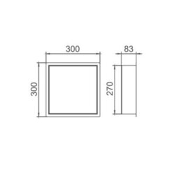 Fnx Bathrooms 300X300mm Solid Brass Recessed Shower Niche - Polished Chrome Wet Room Storage Unit - thumbnail 4
