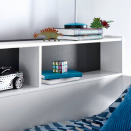 Save On Goods UK 2 Tone White & Grey Mid Sleeper,storage Chest Of Drawers,desk,kids 3Ft Single Wood,wooden Study Bunk Bed - thumbnail 3