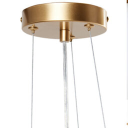 Wyld and Coco Auroraglow 1-Light Gold Cage Wire Iron Pendant Ceiling Light - Industrial Style For Dining Room And Living Room - thumbnail 7