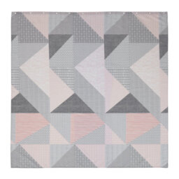 Catherine Lansfield Bathroom Larsson Geo 180X180Cm Shower Curtain Blush Pink - thumbnail 3