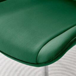 Furniturebox Uk 4 Seater Dining Set - Imperia White High Gloss Dining Table And Chairs - 4 Green Pesaro Silver Leg Chairs - thumbnail 9