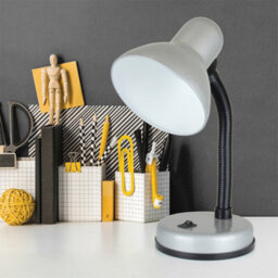 Homelife 35W 'classic' Flexi Desk Lamp - Strato Silver - thumbnail 1