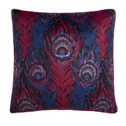 Laurence Llewelyn-Bowen Dandy Peacock Jacquard Filled Cushion - thumbnail 2