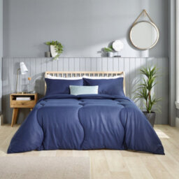 Slumberdown Coverless Comfort Duvet Single 10.5 Tog 2N1 Design Matching Pillowcase Reversible All Year Herringbone Cover Washable - thumbnail 2