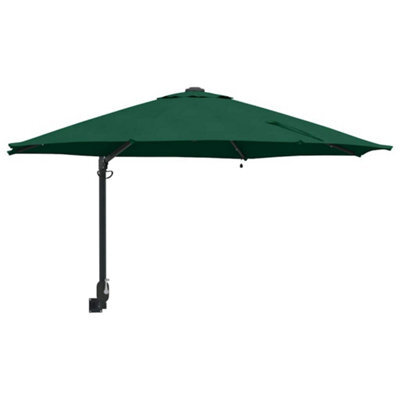 Berkfield Modern Garden Parasol Green, Black 248 X 248 X 148 Cm Polyester, Steel - image 1