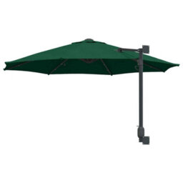 Berkfield Modern Garden Parasol Green, Black 248 X 248 X 148 Cm Polyester, Steel - thumbnail 6
