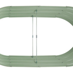 Harbour Housewares Raised Garden Beds - 2X Green Rounded Bottomless Metal Bed Galvanised Steel Planter Box 120 X 60 X 45Cm - thumbnail 6