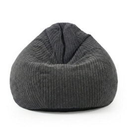 rucomfy Beanbags Rucomfy Jumbo Cord Grey Slouchbag - Indoor Classic Bean Bag For Adults - thumbnail 4