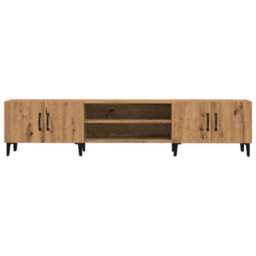 Berkfield Tv Cabinet Artisian Oak 180X31.5X40 Cm Engineered Wood - thumbnail 4