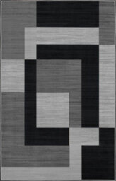 Oxford Homeware Printed Rug, Non-Slip Pets Friendly, Living Room Rugs And Bedroom Rugs, (Milo Black & Grey, 160X230Cm) - thumbnail 8