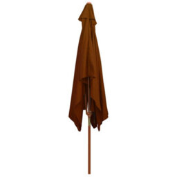 Berkfield Outdoor Parasol With Wooden Pole Terracotta 200X300 Cm - thumbnail 4