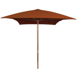 Berkfield Outdoor Parasol With Wooden Pole Terracotta 200X300 Cm