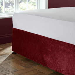 Catherine Lansfield Kingsley Matt Velvet Elasticated Divan Base Wrap Raspberry - thumbnail 4