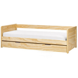 Beliani Trundle Bed Pine Wood Gravelines 90 X 200 Cm (Eu Single) Light Brown - thumbnail 6
