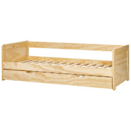 Beliani Trundle Bed Pine Wood Gravelines 90 X 200 Cm (Eu Single) Light Brown - thumbnail 8