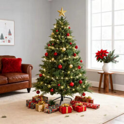 Uetian 5Ft Green Artificial Christmas Tree Small Spruce With 600 Pvc Branch Tips And Foldable Metal Stand No Decoration Added - thumbnail 4