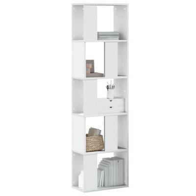 Berkfield Bookcase 5-Tier White 45X23.5X162.5 Cm Engineered Wood - image 1