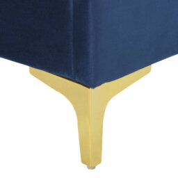 Beliani Bed Velvet Limoux 140 X 200 Cm (Eu Double) Navy Blue - thumbnail 9
