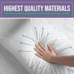 Nod Off Pack Of 2 Bed Pillows - Bounce Down Alternative Value Range Hypoallergenic And Dust Mite Sleeping Pillow - thumbnail 2