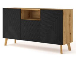 Arte Modern Luxi Sideboard Cabinet In Black W1460mm X H800mm X D420mm - thumbnail 1