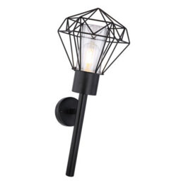 Luminosa Lighting Luminosa Horace Torch Outdoor Wall Lamp Black Ip44 1X E27