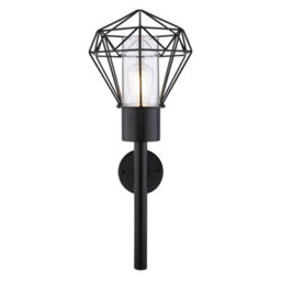Luminosa Lighting Luminosa Horace Torch Outdoor Wall Lamp Black Ip44 1X E27 - thumbnail 3
