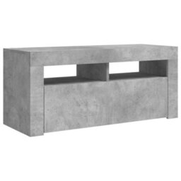 Vidaxl Tv Cabinet With Led Lights Concrete Grey 90X35X40 Cm - thumbnail 8