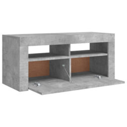 Vidaxl Tv Cabinet With Led Lights Concrete Grey 90X35X40 Cm - thumbnail 9
