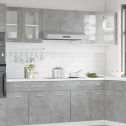 Walplus Hanging Glass Cabinet Lyon Concrete Grey 80X31X60 Cm - thumbnail 3