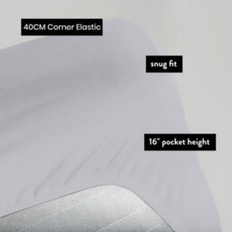 Moonlight Bedding 40Cm Deep Pocket Fitted Sheet King-Elastic Corners Wrinkle Resistant Bed Sheet (Silver, 152X200Cm, 5X7 Fit) - thumbnail 4